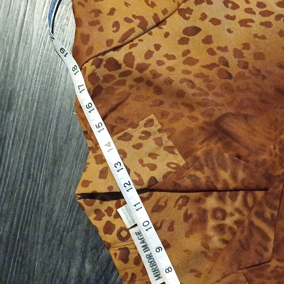 Mirror image vintage Leopard Blouse 1X - Picture 8 of 13